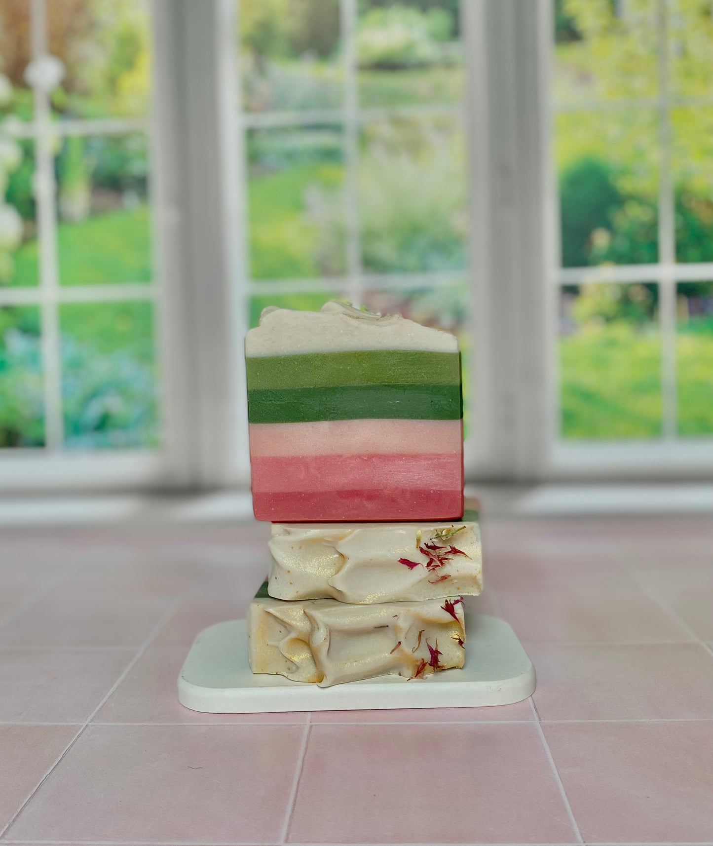 Pink Vetiver | Hanami | Cold Process Soap Coconut Milk & Shea Butter | Vegan Bar