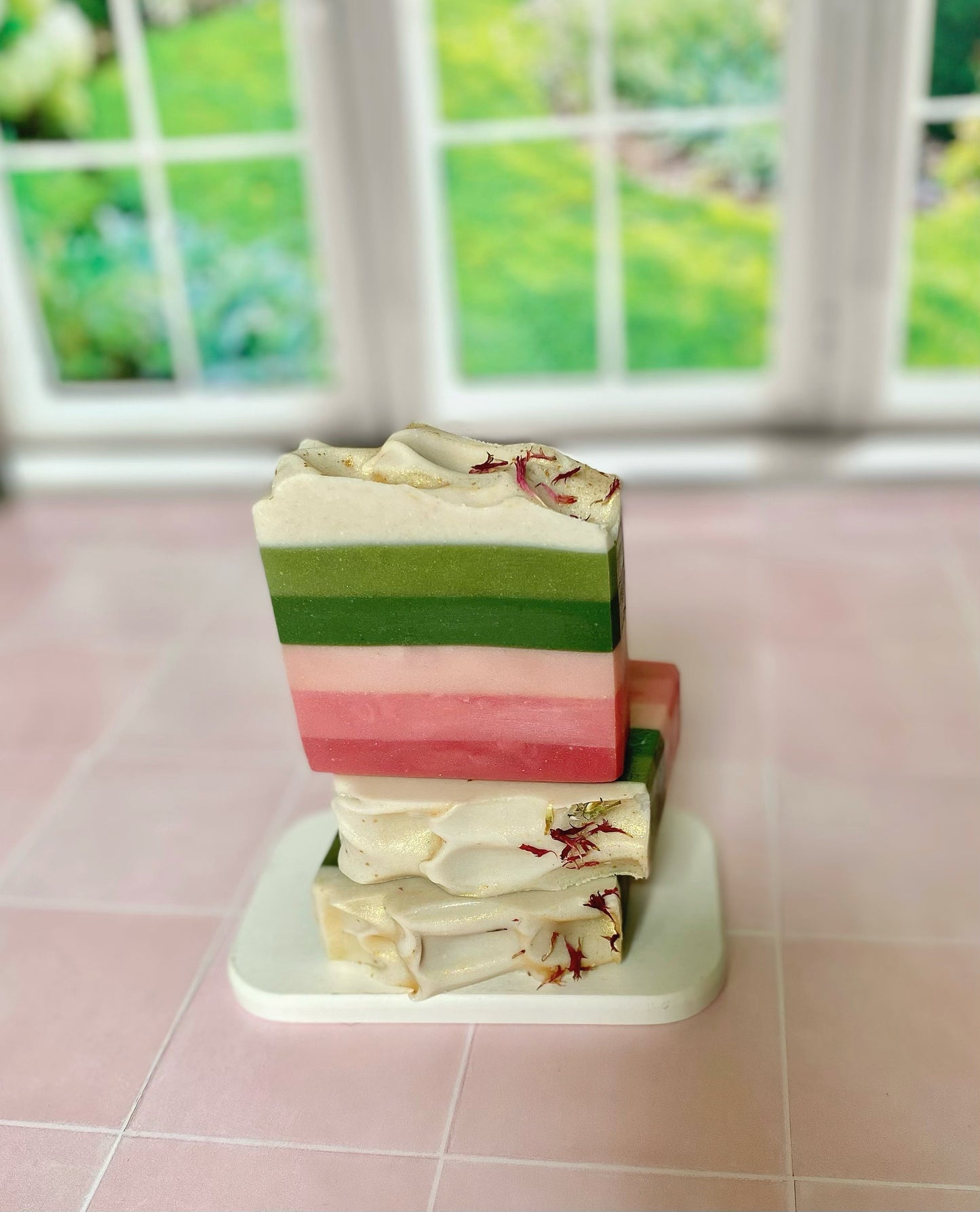 Pink Vetiver | Hanami | Cold Process Soap Coconut Milk & Shea Butter | Vegan Bar