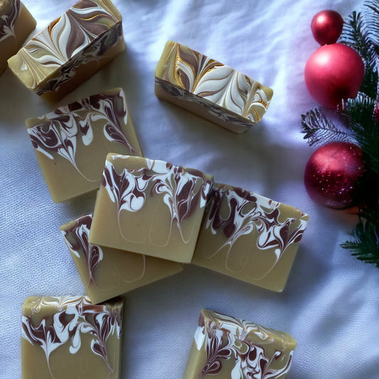 Maple Almond Praline | Vegan Coconut Milk & Shea Butter Soap Bar | Winter Holiday