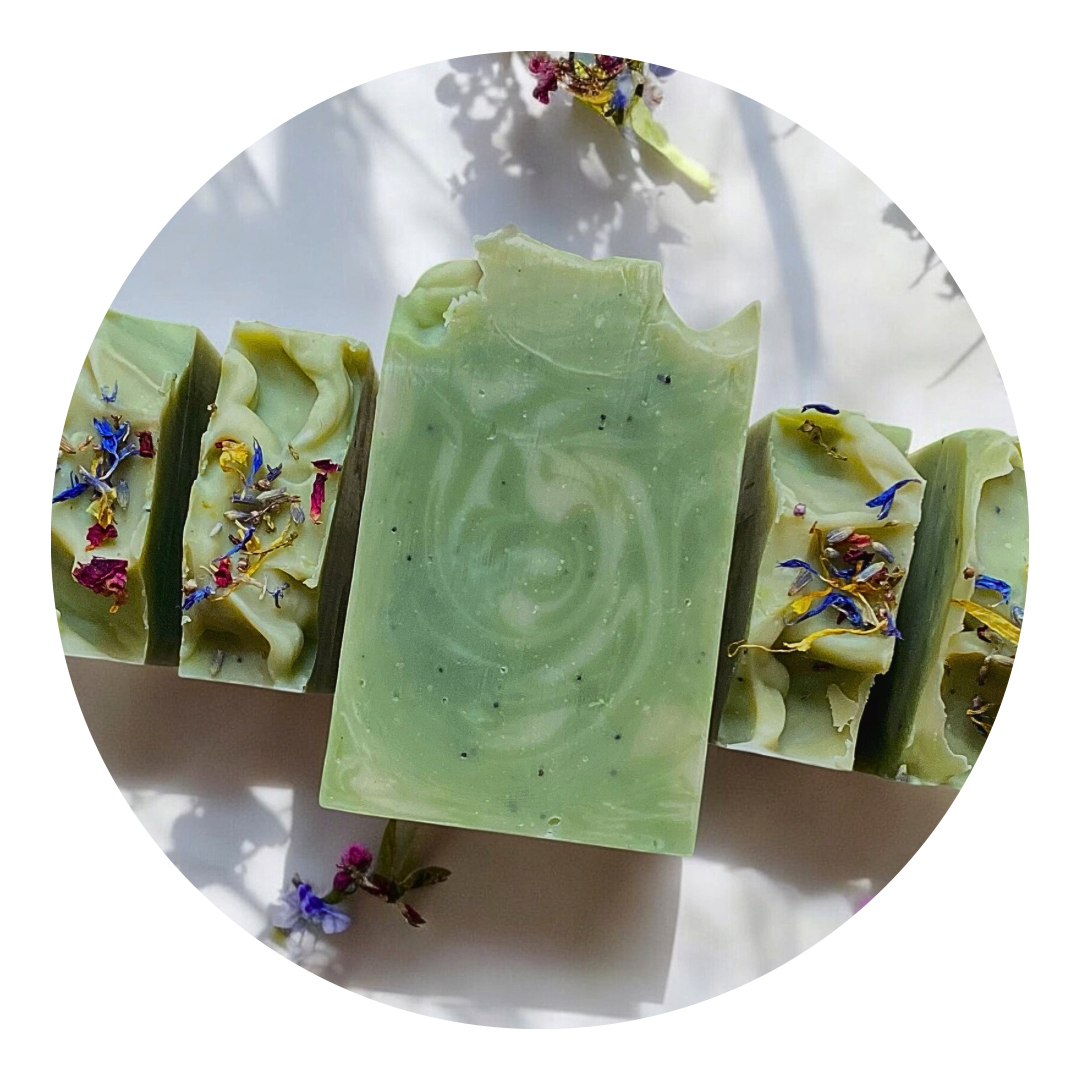 Hemp + Herbs | Cold Process Soap Bar | Dye Free w. Essential Oils