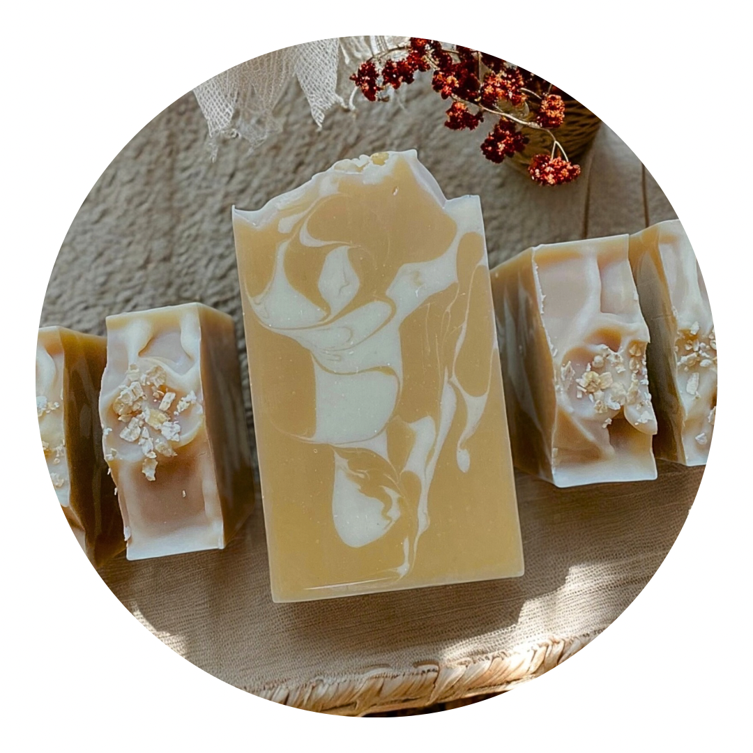 Cinnamon + Honey | Colloidal Oatmeal & Honey Soap Bar | Dye Free w. Essential Oils