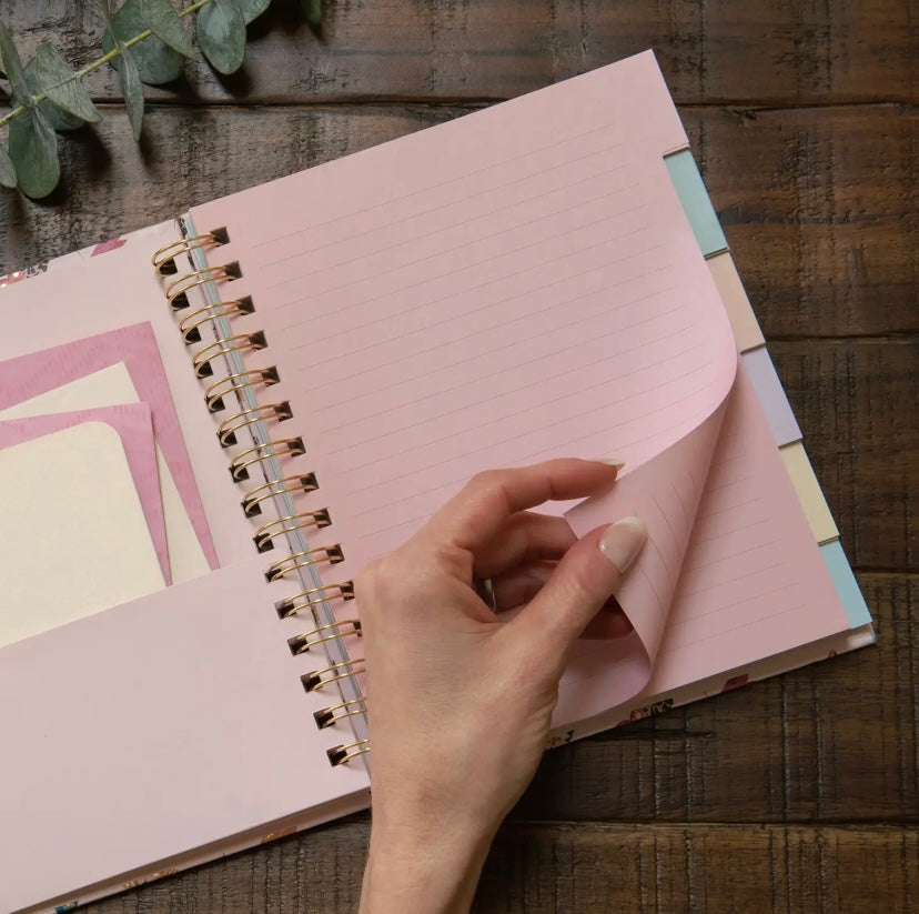 Pink Moths - Spiral & Tabbed Notebook/Journal