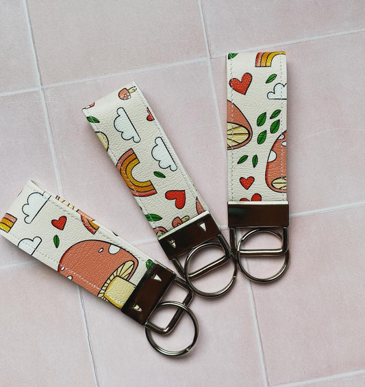 Mushie Love Keychain Faux Leather