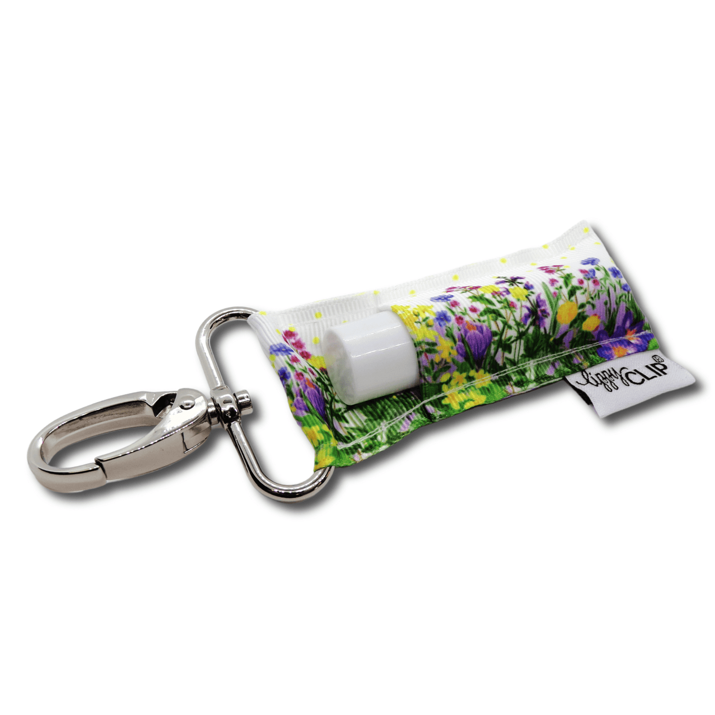 Wildflower Field LippyClip Lip Balm Holder for Chapstick, Purse Accessory, Cash Wrap Item, Mothers Day Gift