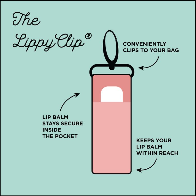 Cherry Blossom LippyClip Lip Balm Holder for Chapstick, Purse Accessory, Cash Wrap Item